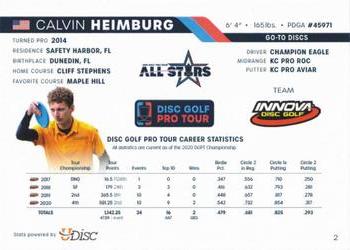2021 Disc Golf Pro Tour #MPO-2 Calvin Heimburg Back